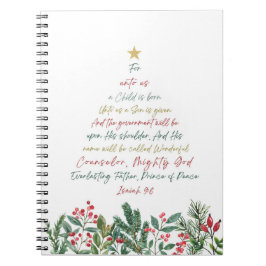 Cuaderno Isaías 9:6 Para Nosotros Un Niño Nace Navidades