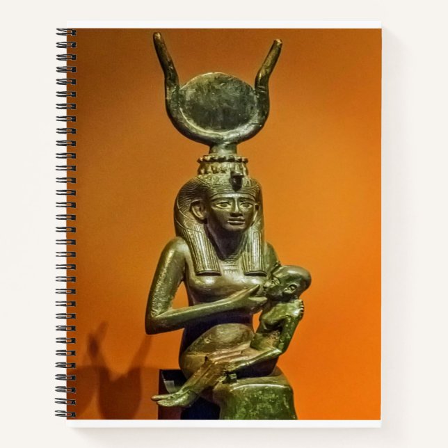 Cuaderno Isis (Auset) succionando Horus (Heru) Egipto (Keme (Anverso)