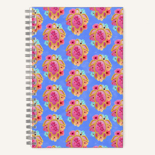 Cuaderno Isla Azul Rosa Tropical Turdus Floral