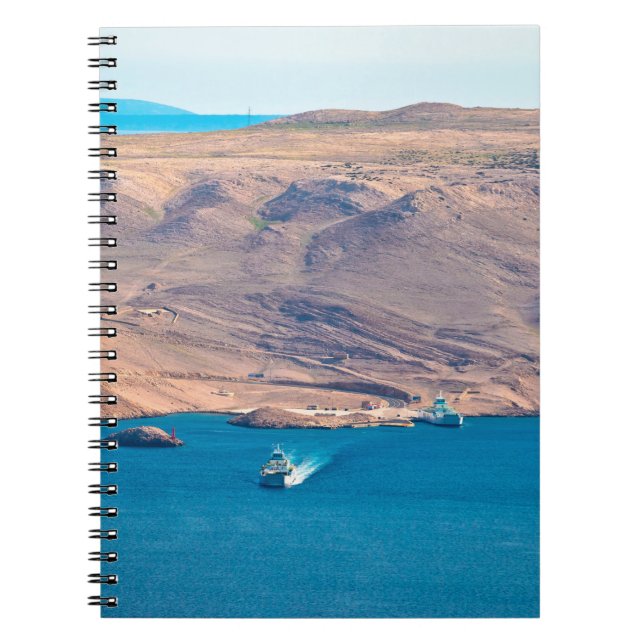Cuaderno Isla de Pag, desierto de piedra y vistas al puerto (Frente)
