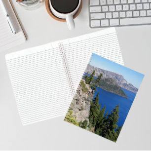 Cuaderno Isla del lago del cráter azul y la Isla del asiste