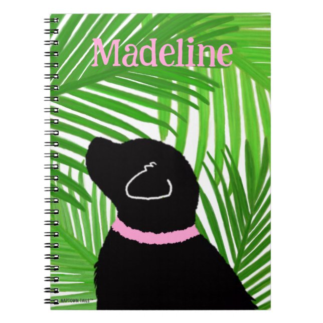 Cuaderno Isla Palma Verde Perro Negro  (Frente)