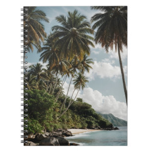 Cuaderno Isla Tropical Beach Ocean Green Blue Photo