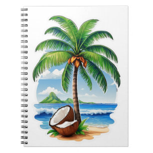 Cuaderno Isla Tropical de Árbol de Coco
