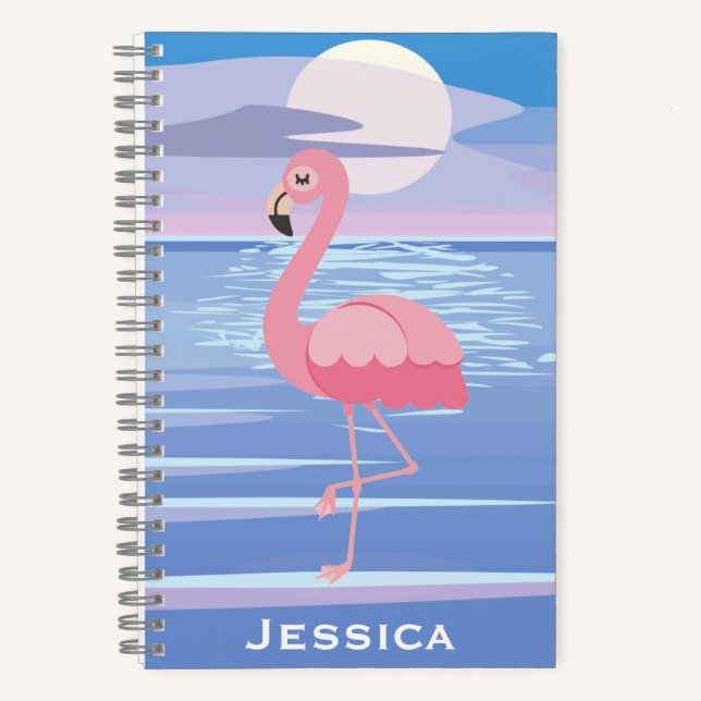 Cuaderno Isla Tropical Flamingo (Anverso)