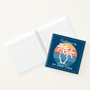 Cuaderno Isla Tropical Personalizada Playa Orilla del Mar A