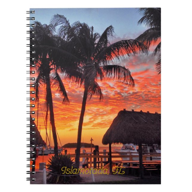 Cuaderno Islamorada, puesta de sol en Florida (Frente)