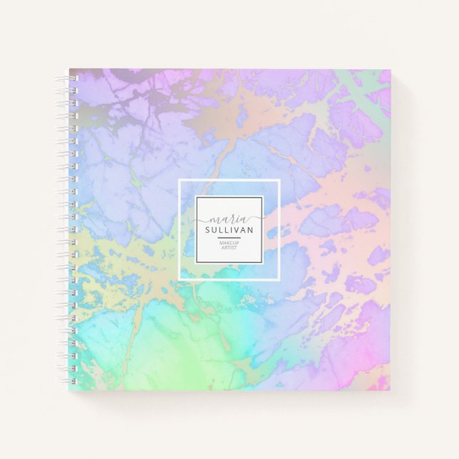 Cuaderno Islas del arcoiris Pastel Resumen ID798 (Anverso)