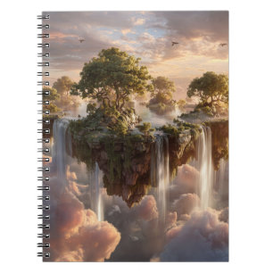 Cuaderno Islas flotantes surrealistas con cascadas