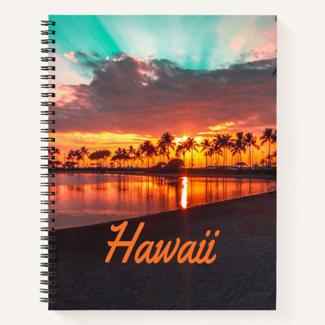 Cuaderno Islas Hawaii Beach Hawái (Anverso)