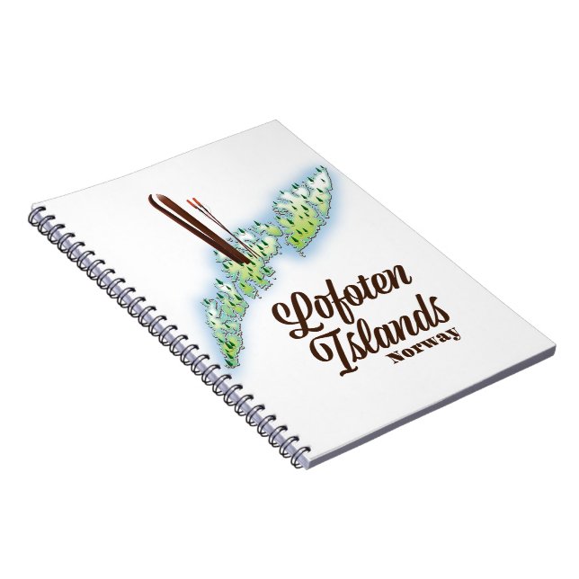 Cuaderno Islas Lofoten, poster de esquí de Noruega. (Lado Derecho)