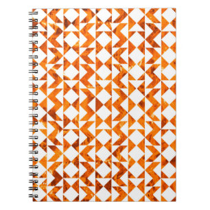Cuaderno isola de patrón geométrico boho sin soldadura de i