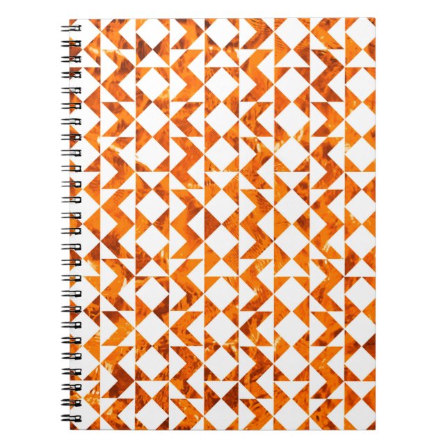 Cuaderno isola de patrón geométrico boho sin soldadura de i (Frente)