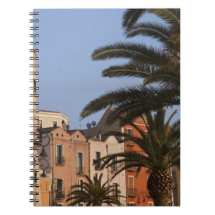 Cuaderno Italia, Cerdeña, Cagliari. Edificios y palmeras