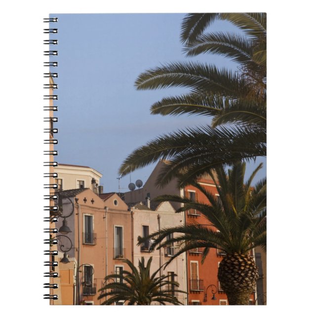 Cuaderno Italia, Cerdeña, Cagliari. Edificios y palmeras (Frente)