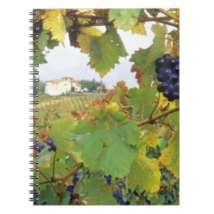 Cuaderno Italia, granja de Toscana vista a través de