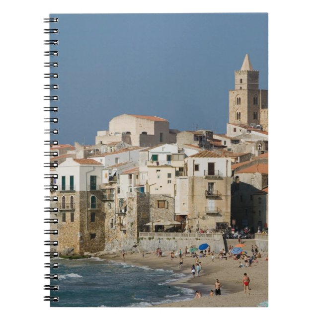 Cuaderno Italia, Sicilia, Cefalu, Vista de la ciudad con el (Frente)