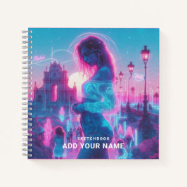 Cuaderno Italia | Vaporwave Retrowave Etéreo con Nombre Per