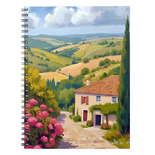 Cuaderno Italian Countryside | Vineyard Watercolor Travel (Frente)