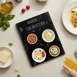 Cuaderno Italian Kitchen Recipe Chalkboard Food Journal