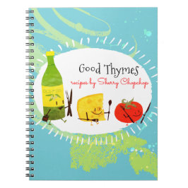 Cuaderno italiano retro de la receta de los