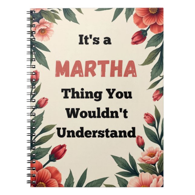 Cuaderno It's a Martha Thing You Wouldn't Understand (Frente)