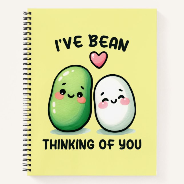Cuaderno I've Bean Thinking of You Cute Kawaii (Anverso)