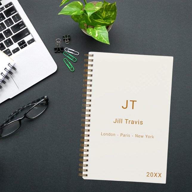 Cuaderno Ivory cream gold modern minimalst luxury (Subido por el creador)