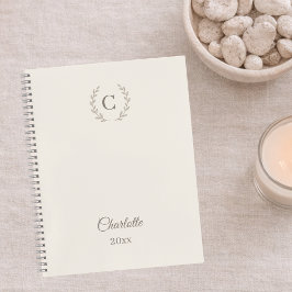 Cuaderno Ivory Monogram Personalized Quiet Luxury Journal