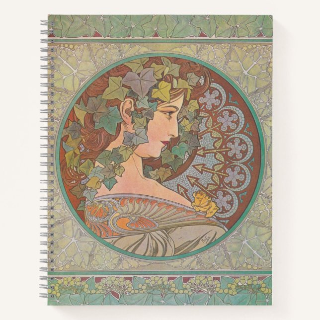 Cuaderno Ivy - Alphonse Mucha (Anverso)