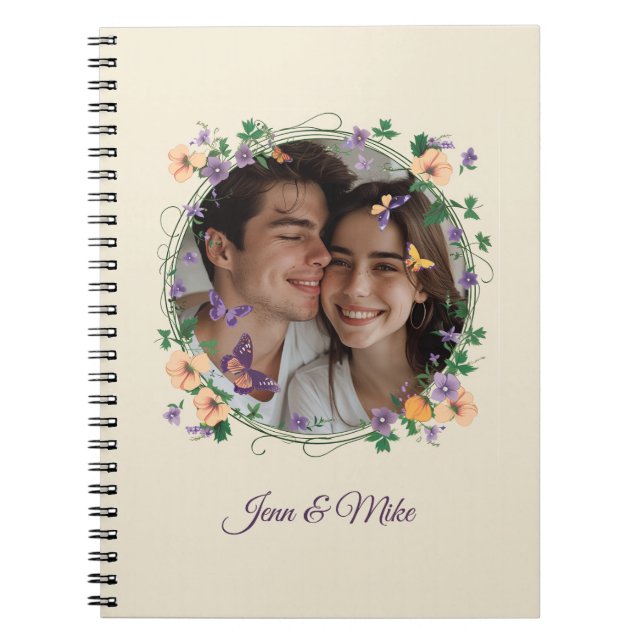 Cuaderno Ivy romántico y mariposas (Frente)