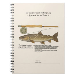Cuaderno Iwana Mountain Stream Fishing Log Photo Notebook