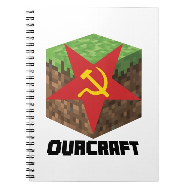 Cuaderno Izquierdista divertido de Ourcraft del juego (Frente)