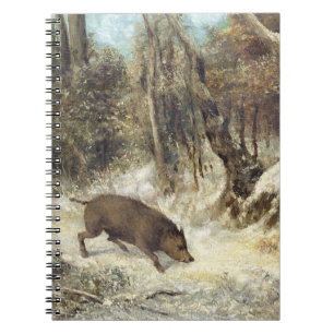 Cuaderno Jabalí en la nieve, firmada como Courbet