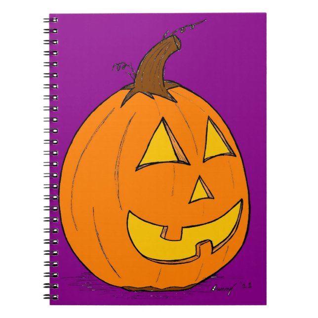 Cuaderno Jack o' Lantern Purple Notebook (Frente)