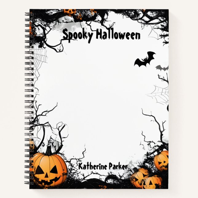 Cuaderno Jack O Lantern Spooky Halloween (Anverso)
