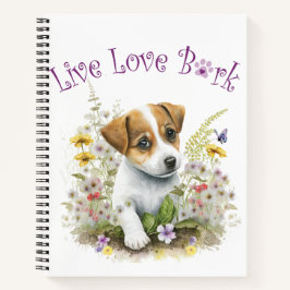 Cuaderno Jack Russell Dog Mom Floral