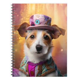 Cuaderno Jack Russell en un disfraz colorido
