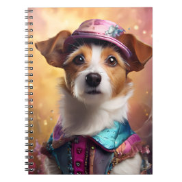 Cuaderno Jack Russell en un disfraz vibrante