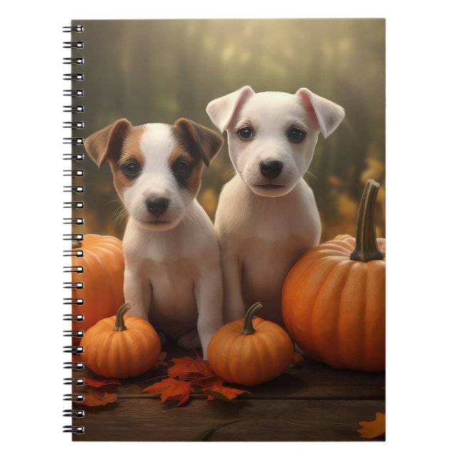 Cuaderno Jack Russell Puppy Autumn Delight Pumpkin (Frente)
