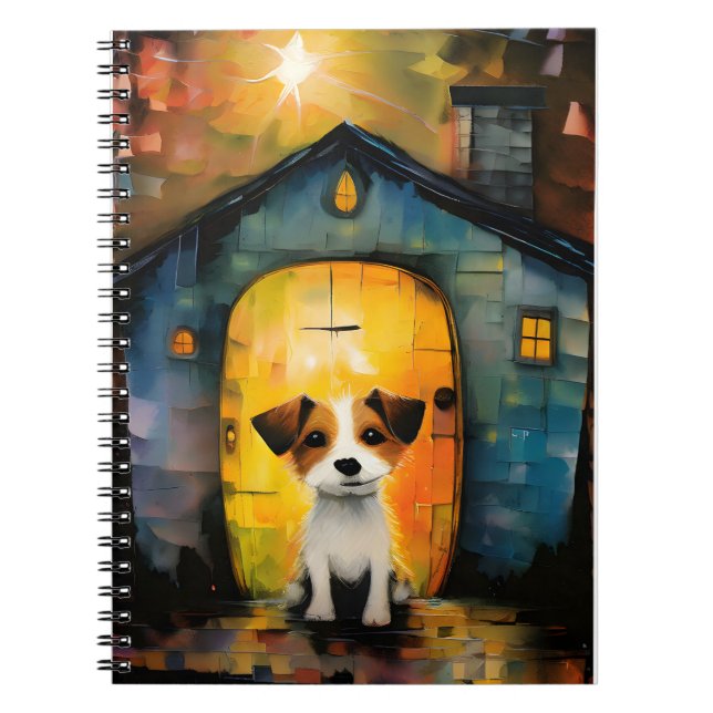 Cuaderno Jack Russell Terrier en su acogedora casa (Frente)
