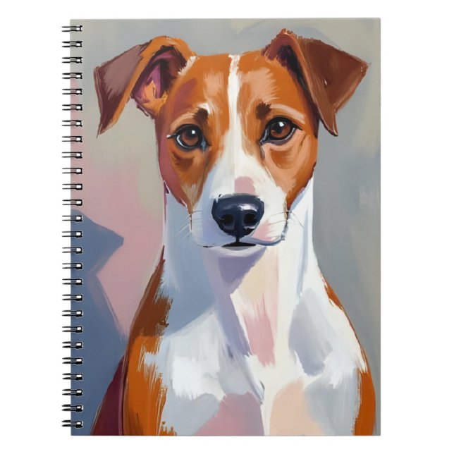 Cuaderno Jack Russell Terrier Painting Dog Pet (Frente)