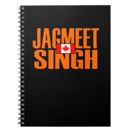 Cuaderno Jagmeet Singh Naranja Bloquear texto Bandera canad