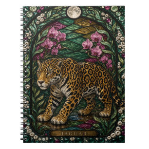 Cuaderno Jaguar Selva Río Illumina Vidrio Emplomado