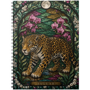 Cuaderno Jaguar Selva Río Illumina Vidrio Emplomado