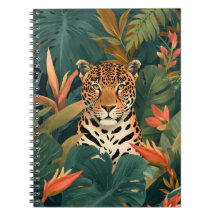 Jaguar Tropical Botanical Notebook