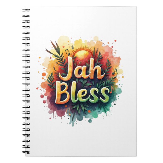 Cuaderno Jah Bless Reggae Watercolor (Frente)