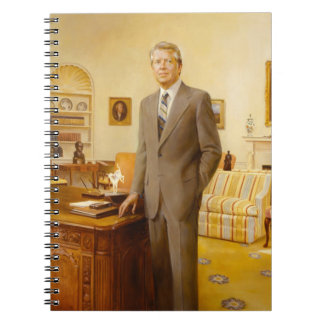 Cuaderno James Earl Carter pintó retrato del presidente de 