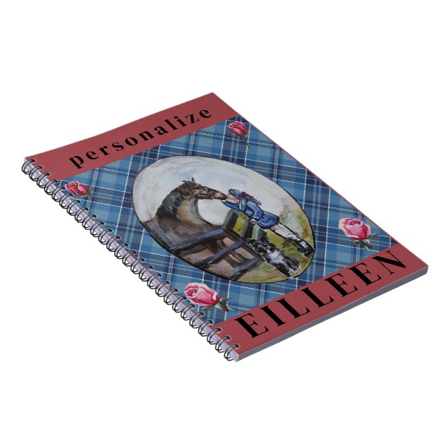 Cuaderno JAmie en pasto, plaid (Lado Derecho)