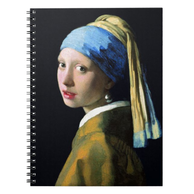 Cuaderno Jan Vermeer Chica Con Una Perla De Arte Barroco (Frente)